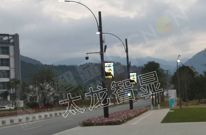 廣州從化世界生態(tài)設計小鎮(zhèn)LED燈桿屏